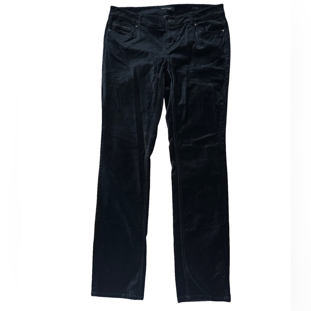 White House Black Market Black Corduroy Straight Leg Pants